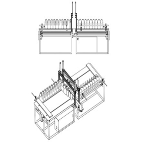 双平台平推式理瓶机装配示意图 CAD平面图