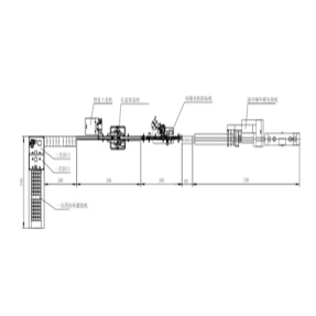 一出四封杯灌装机+理盖上盖压盖搓盖机+圆瓶贴标机+外膜包装机CAD平面图