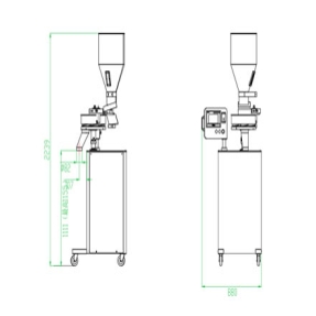 颗粒计量灌装机CAD平面图