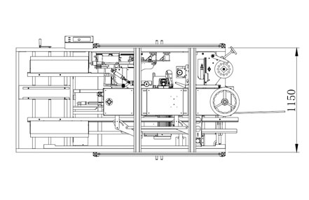 全自动高速开箱机示意图 CAD平面图